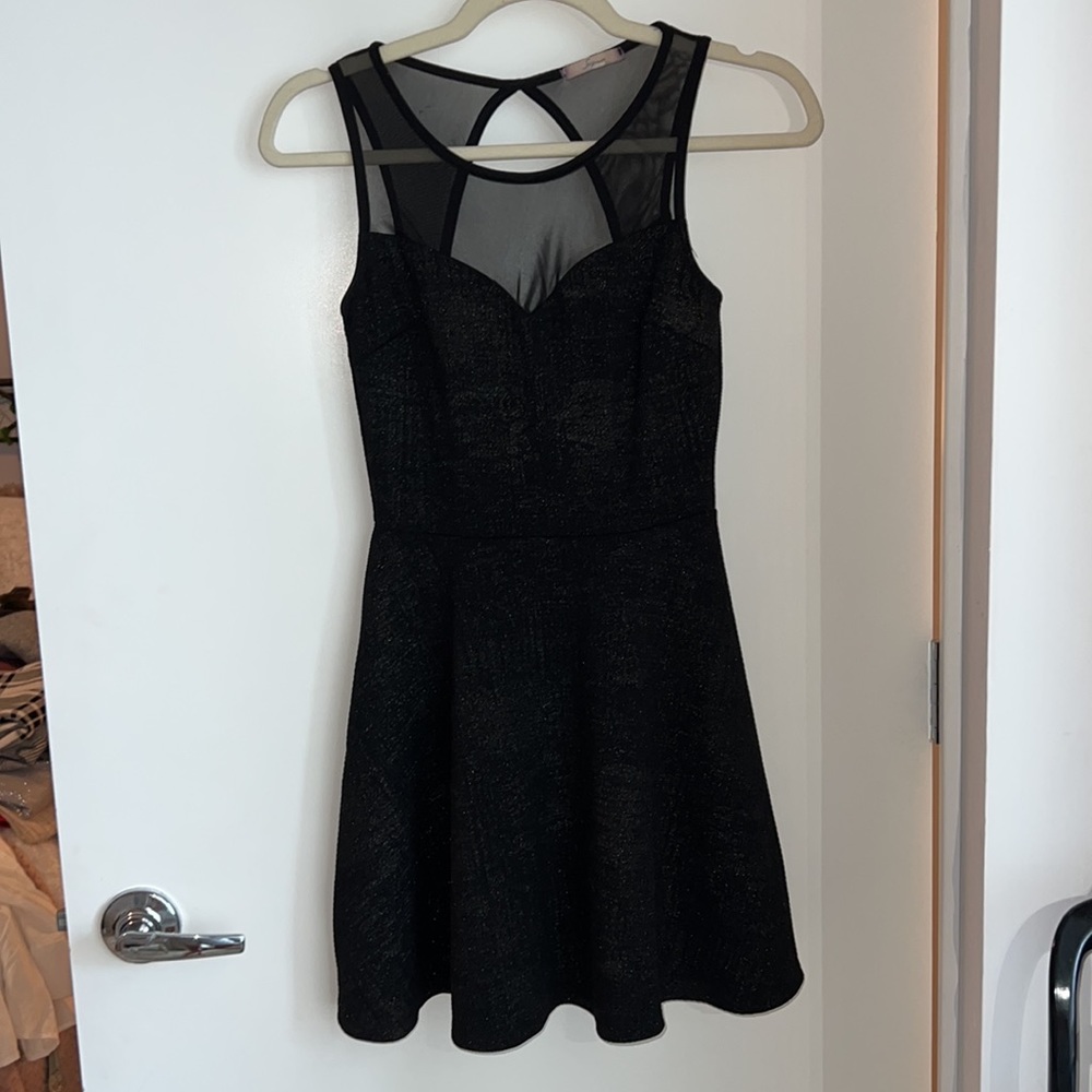 Black sheer sparkly dress